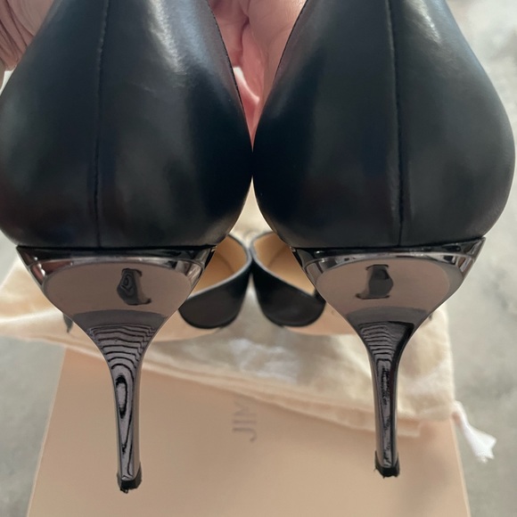 Jimmy Choo Willis Black Kid Pump 38.5 - Picture 2 of 4